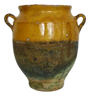 Yellow Glazed Preserve Jar, Pyrenees, Southwest France, 19th Century