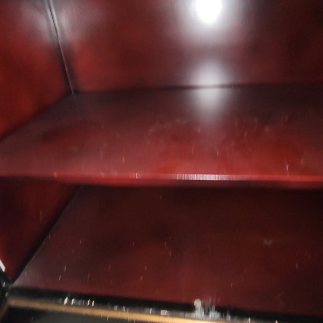 1990s Trouvailles Furniture Chinoiserie Breakfront With Matching Grandfather Clock For Sale - Image 10 of 12