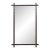 French Turn of the Century Rectangular Faux Bamboo Mirror with Black Patina For Sale