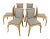 Art Deco Pearwood Dining Table and Chairs Set, Set of 7 For Sale - Image 4 of 7