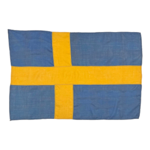 Vintage Wool Sewn Flag of Sweden
