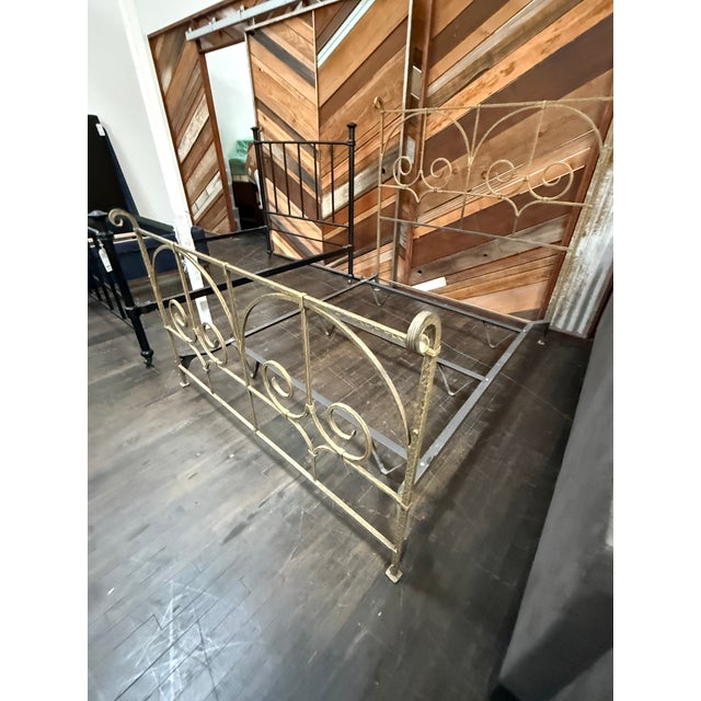 Traditional Full Size Claudio Rayes Wrought Iron Bed Frame, Model 32 For Sale - Image 3 of 12