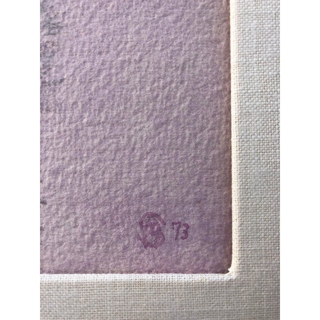 Vintage Surrealist Watercolor Painting of a Woman and Octopus 1973 For Sale - Image 9 of 11