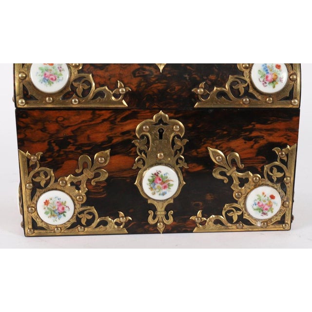 Antique Coromandel and Brass Stationary Casket from Howell James & Co., 19th Century For Sale - Image 6 of 18