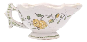 Circa 1790 Faience French Sauce Boat