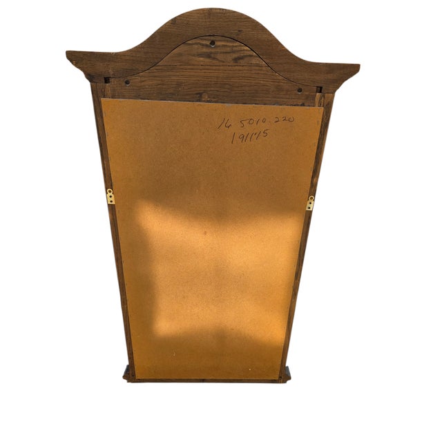 Brown 1980s Ethan Allan Console Wall Mirror Charter Oak Jacobean Gothic For Sale - Image 8 of 10