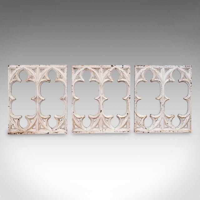 Set of 6 Secret Garden Wall Panels, English, Gothic Tracery Grille, Victorian For Sale - Image 4 of 12