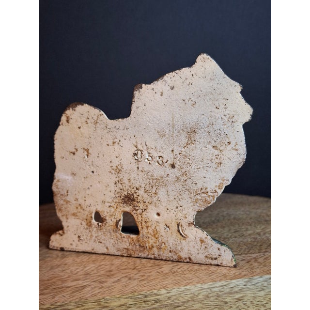 Antique Hubley #353 Cast Iron Pekingese Dog Paperweight Figurine / Single Bookend (C. 1920s) For Sale - Image 12 of 17