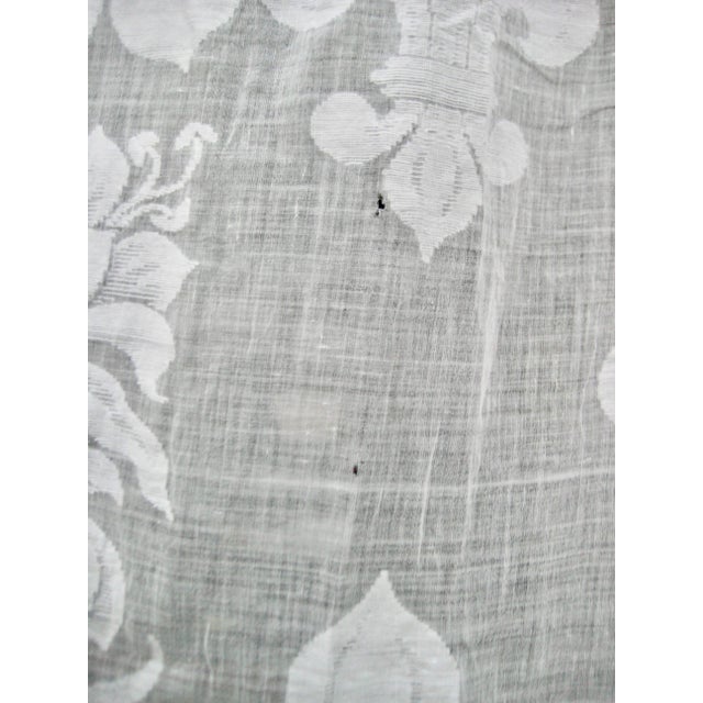 French Royal Fleur De Lys Curtain -Sheer Mid 18 Hundreds For Sale - Image 12 of 14