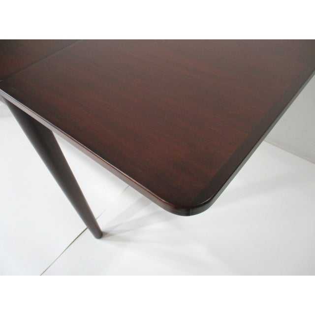 Brown Mid Century Extendable Teak Dining Table by Ekstrom for Swedese Pastoe Sweden For Sale - Image 8 of 12