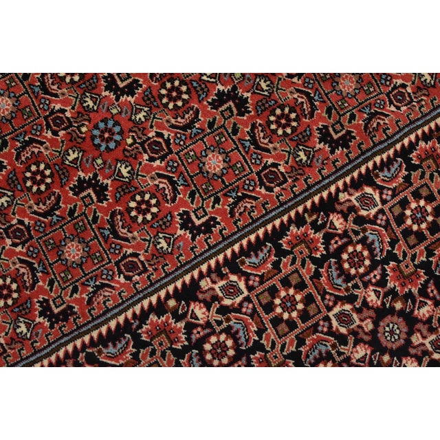 2000 - 2009 Fine Bidjar Rug 8’2” X 9’7” Red Wool Vintage Traditional Hand-Knotted Carpet For Sale - Image 5 of 15