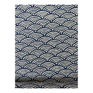 China Seas Quadrille Seto II New Navy Fabric 8180-09 10 1/2 Yards For Sale