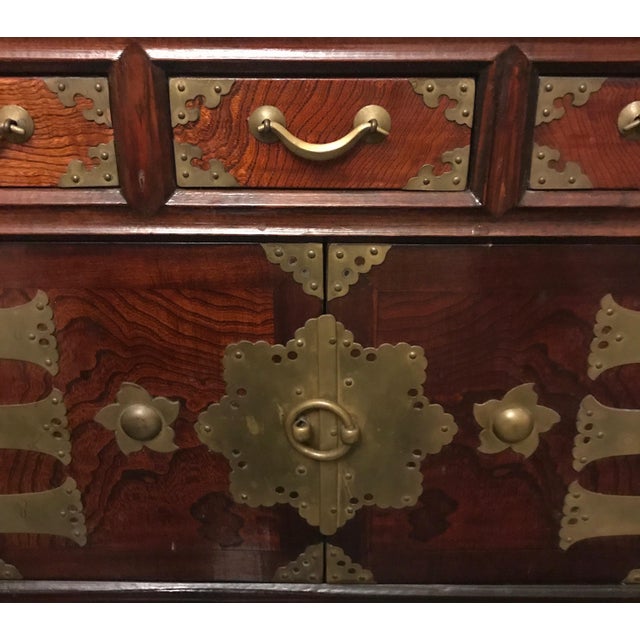 Brown Mid 20th Century Korean Jewelry Chest Dresser Organizer For Sale - Image 8 of 10