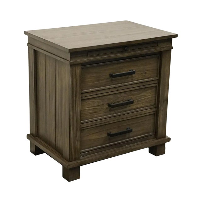 A-AMERICA Glacier Point Collection Solid New Zealand Pine 27" Nightstand in Greystone Finish Made in 2019. 28" High 27"...