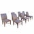 Baker Furniture Company Baker Furniture Brown Leather Dining Chair Set For Sale - Image 4 of 6