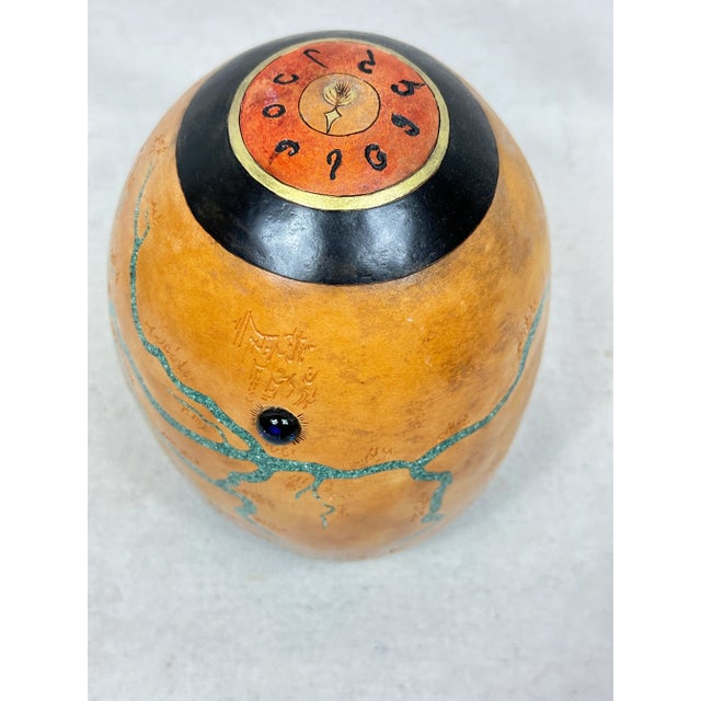 Larry Ray Embellished Gourd Sculpture For Sale - Image 4 of 8