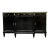 Ebony Hollywood Regency Louis XVI Style Bronze Mounted Sideboard, Marble Top For Sale