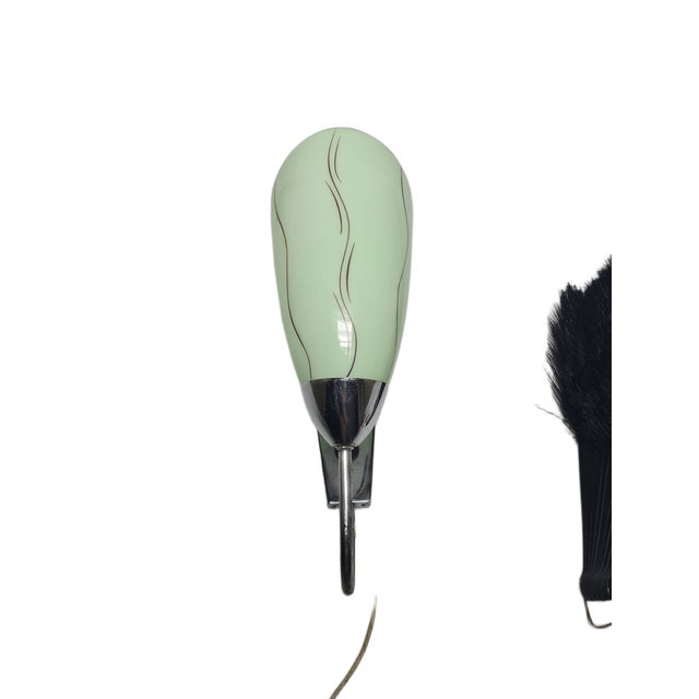 Forest Green Pop-Art Wall Lamp from Napako, Former Czechoslovakia, 1950s For Sale - Image 8 of 10