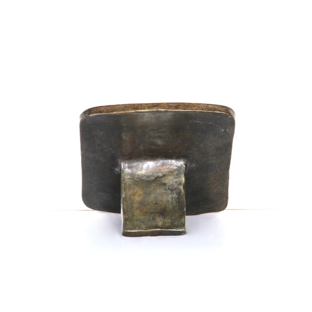 Folk Art Sad Face Bronze Sculpture, Soveida For Sale - Image 3 of 6