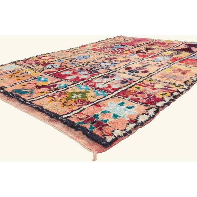 22035 Vintage Boujad Moroccan Rug, 05'09 x 07'09. The Living Chronicle: A Vintage Boujad Moroccan Masterpiece of Sacred...