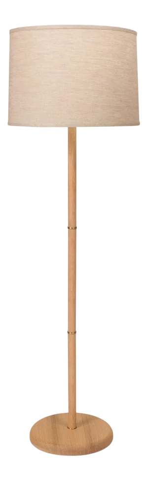 Mid-Century-Inspired Floor Lamp "Eddie" in Oak