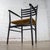 Mid 20th Century Mid-20th Century Italian MCM Ladderback Armchair Black Frame With Rush Seat Manner of Gio Ponti For Sale - Image 5 of 18