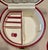 Vintage Wolf Leather Jewelry Box, Pebbled Red, Brand New, British Luxury, Lock & Key, Mirror For Sale In Chicago - Image 6 of 12