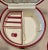 Animal Skin Vintage Wolf Leather Jewelry Box, Pebbled Red, Brand New - Never Used, Lock & Key, Mirror For Sale - Image 7 of 13