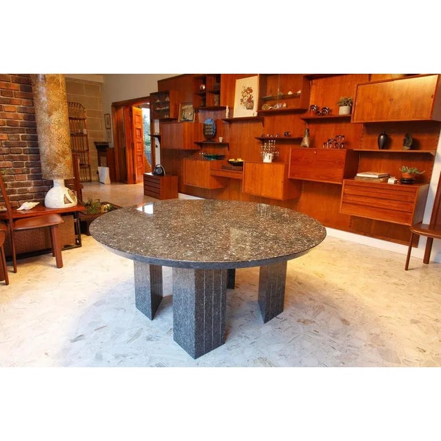 Large Round 10 Seater Table in Granite For Sale - Image 4 of 12