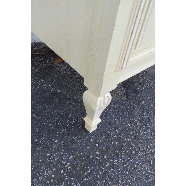 Mid 20th Century Dixie French Shabby Chic Painted Long Dresser Bathroom Vanity Tv Console 6223 For Sale - Image 14 of 18