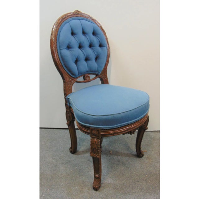 19th C Louis XV Carved Walnut Side Chair For Sale In Philadelphia - Image 6 of 6