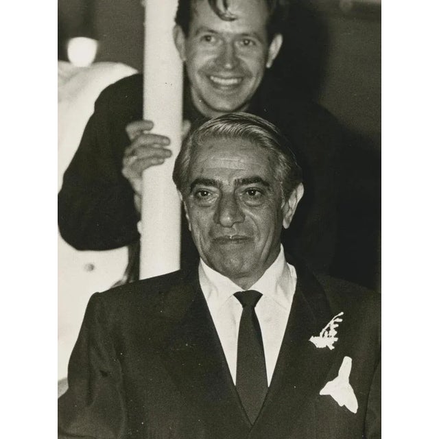 Jackie Kennedy Onassis at Reception in Greece, 1968, Black & White Photograph For Sale - Image 3 of 5