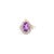 Gold Pear Cut Amethyst Birthstone Cocktail Diamond Halo Ring- Anniversary Gifts Size 5 For Sale - Image 8 of 12