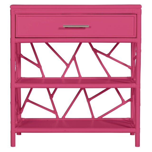 Wood Tiffany End Table in Hot Pink For Sale - Image 7 of 7