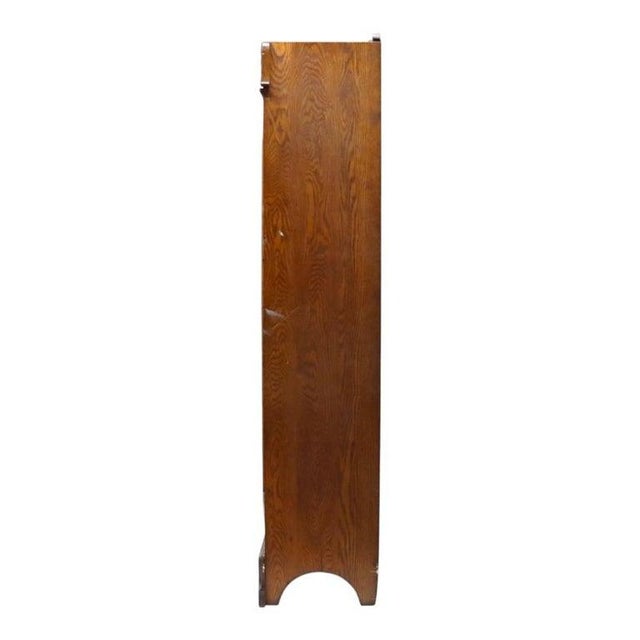 Rj Horner Carved Oak 2-Door Bookcase Unsigned C1920 For Sale - Image 6 of 14
