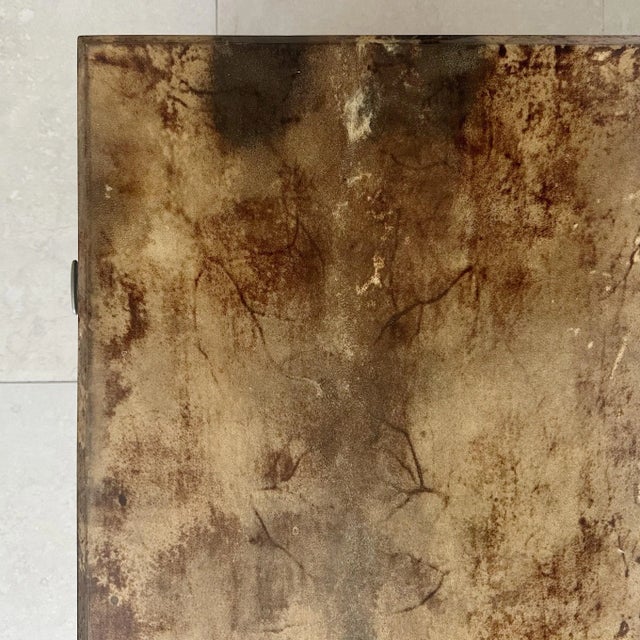 1970s Aldo Tura Parchment Cocktail Table Wood Turned Giacometti Style Legs For Sale - Image 9 of 10