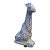 Vintage MCM Andrea by Sadek Blue & White Painted Fishnet Sitting Giraffe 13" Tall Figurine For Sale