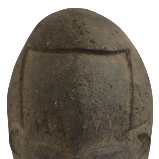 Vintage African Ceremonial Tribal Art Wooden Mask For Sale - Image 3 of 12