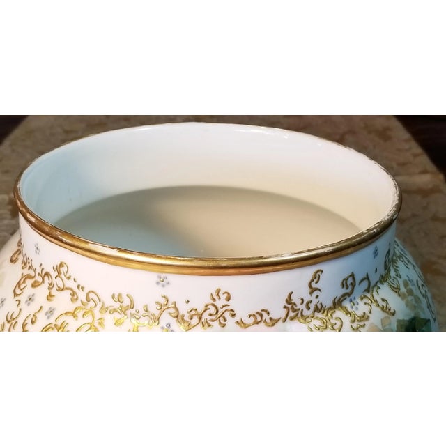 Antique Jean Pouyat Petler (Jpl) Hand Painted Jardiniere (1905) For Sale - Image 10 of 11