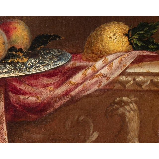 Unknown, Roman Maestro, Still Life, 1800s, Oil on Canvas, Framed For Sale - Image 3 of 12