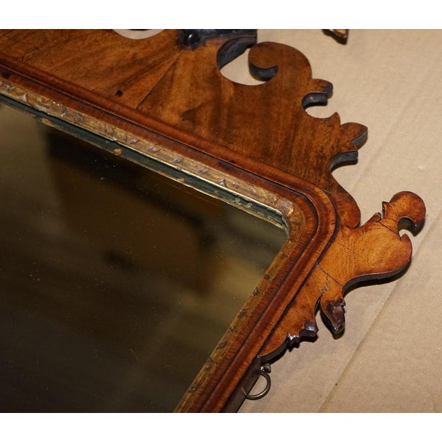 Antique Georgian Gilded Eagle Wall Mirror, 1760 For Sale - Image 6 of 10