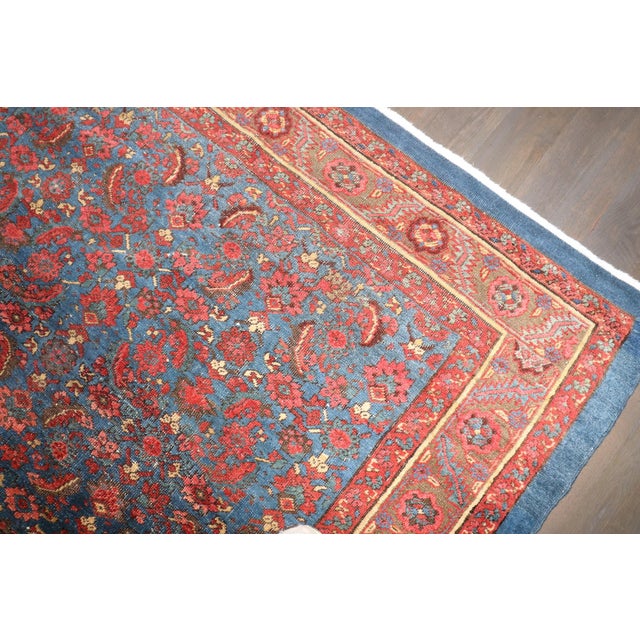 Red Stunning Antique Persian Bakshaish - 6' x 10'8" For Sale - Image 8 of 9