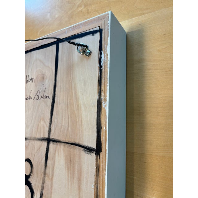 Original 3-D Assemblage Art Piece Entitled "Blue Ribbon" by Angela Chrusciaki Blehm For Sale - Image 9 of 9