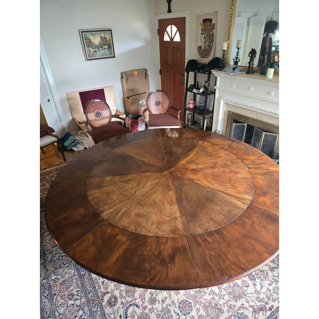 An exceptional custom Burton Ching dining table, commissioned in the 1960s in the English traditional style and originally...