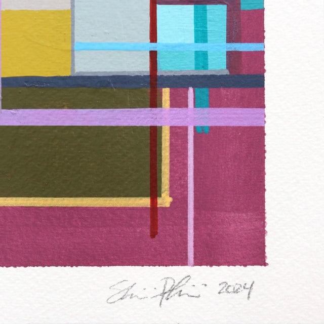 2020s On Rock N' Roll - Abstract Colorful Geometric Mixed Media Original Artwork by Shiri Phillips For Sale - Image 5 of 7