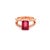 Natural Tourmaline Diamond Ring 14k Rose Gold 2.2 TCW Certified For Sale - Image 9 of 16