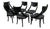 1980s 6 Pietro Costantini for Ello Black Dining Chairs Labelled For Sale