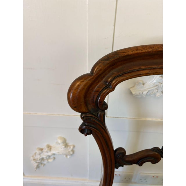 Set of Victorian Carved Rosewood Side Chairs, 1850s For Sale - Image 10 of 14