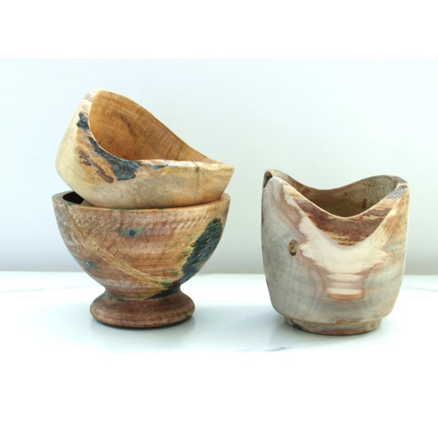 Organic Hand Carved Rustic Catch All For Sale - Image 4 of 4