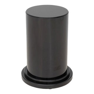 Modern Black Lacquered Pedestal For Sale